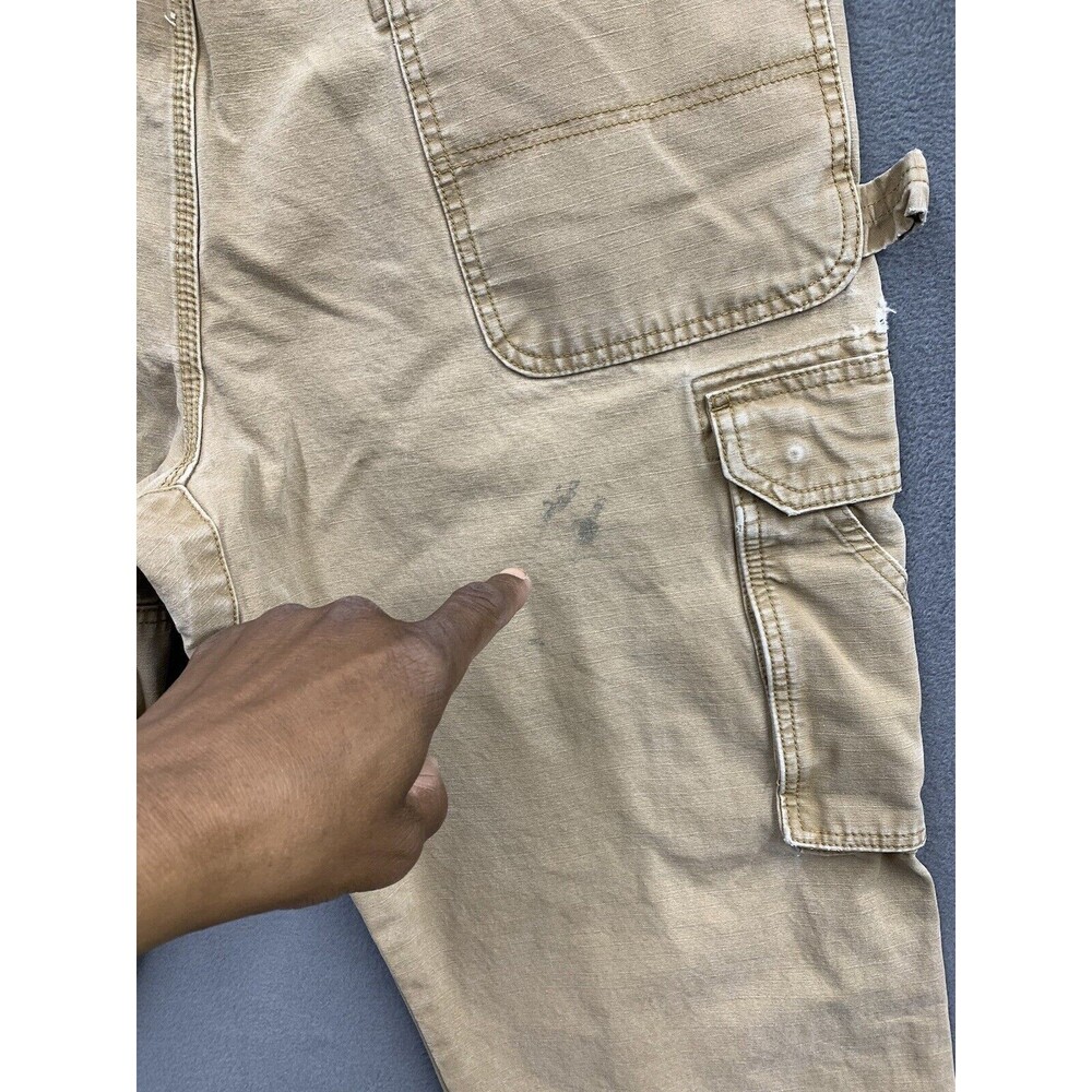 Wrangler Cargo Workwear Pants Mens Size 38 X 31 Beige Outdoor Heavily Stained - Picture 14 of 16